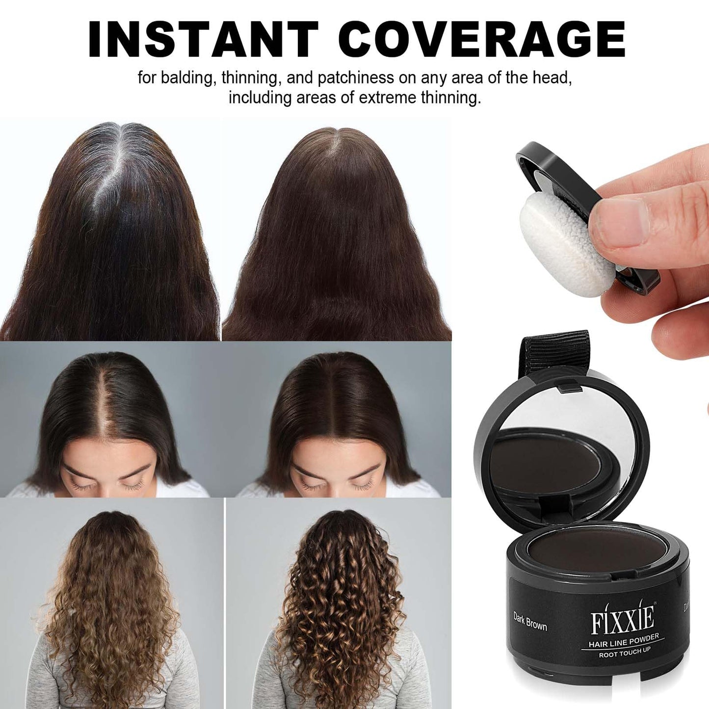 Hairline Powder, Root Touch Up Dark Blonde Powder, Instant Hair Loss Concealer for Thinning Hair, Windproof & Sweatproof Root Co