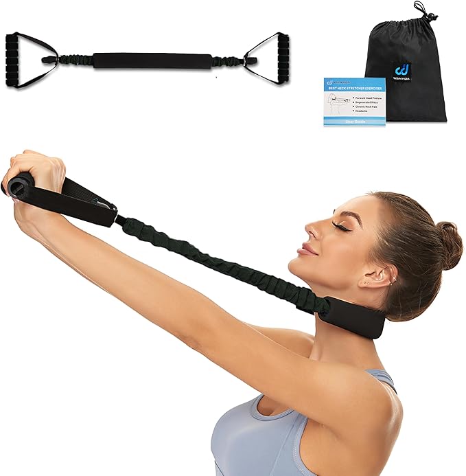 Neck Stretcher Exerciser, FSA/HSA Eligible, Cervical Traction Device for Neck Pain Relief and Spine Alignment. Portable Ne...