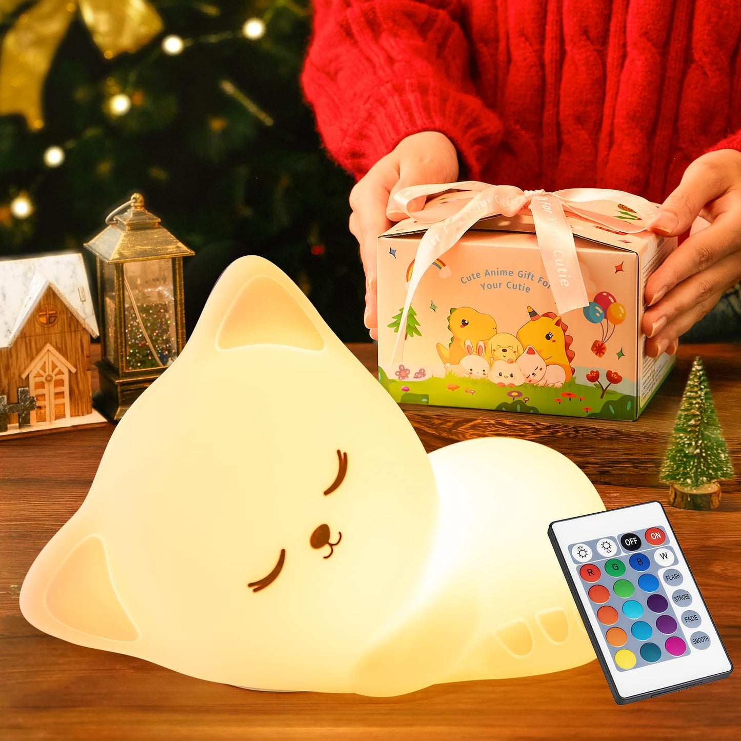 Mubarek ?Remote + Gifts Package? Cat Gifts for Girls,16 Colors Dimmable Teen Girl Gifts Trendy Stuff, TAP for Fun Cute Stuff for