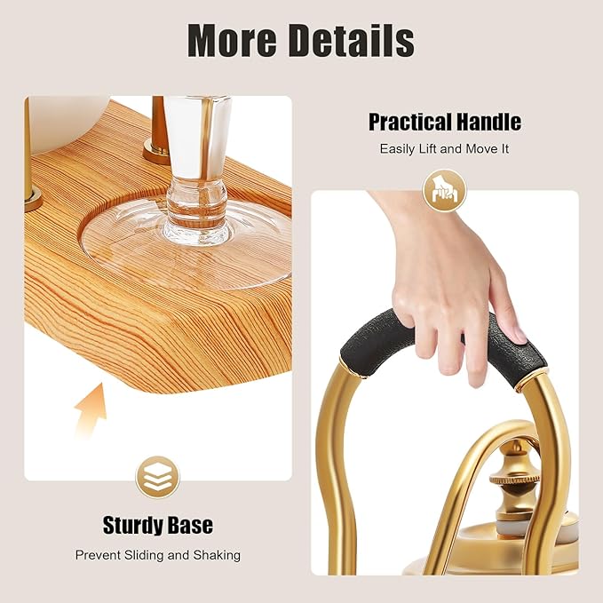 Belgian/Belgium Luxury Royal Family Balance Syphon Coffee Maker Coffee Pot Unique Gravity Vintage Coffee Maker 13.53oz Beautiful Turkish Coffee Maker Vacuum Brewing System (Gold)
