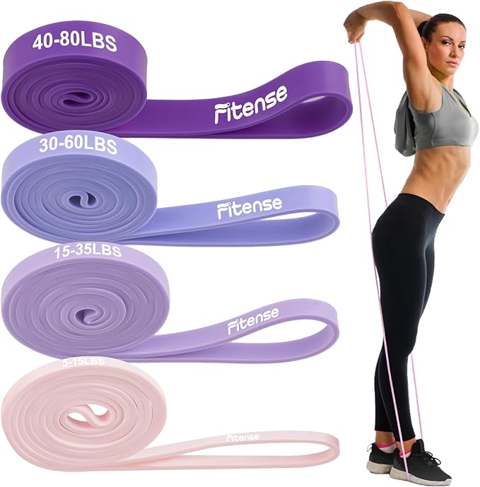 Fitense Resistance Bands Set - Pull Up Bands for Men Women, Exercise Bands Resistance with Door Anchor, Training Poster & ...