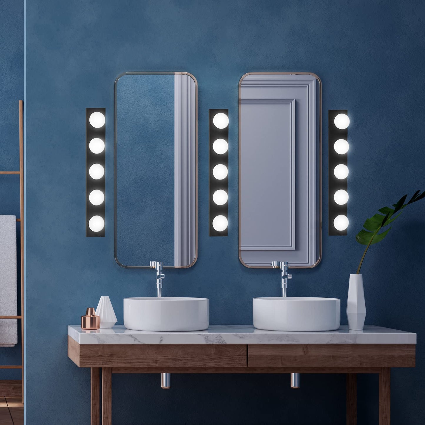 Design House 588582-BLK 5-Light Dimmable Vanity Strip Light, Matte Black, Iron for Bathroom and Bedroom