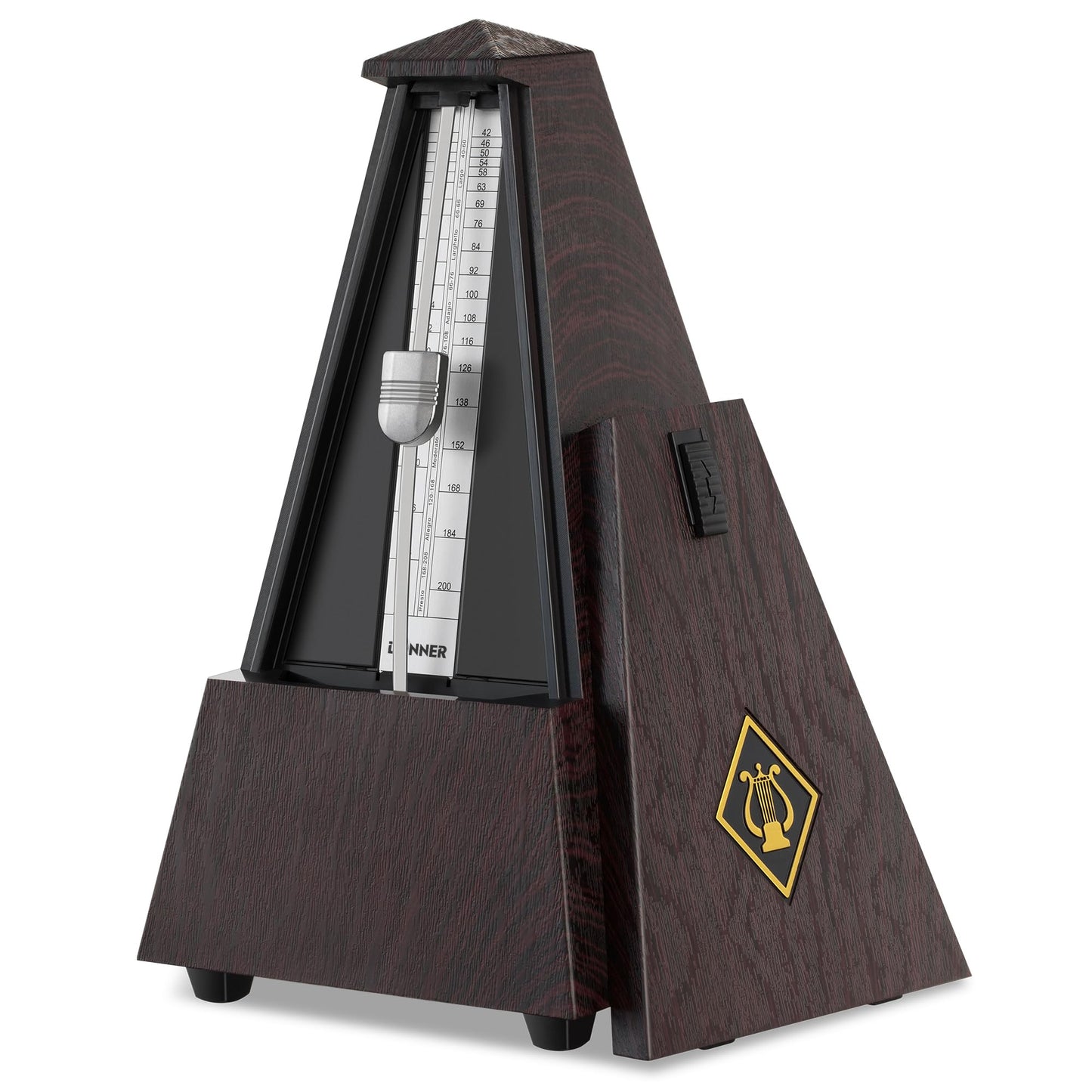 Donner Mechanical Metronome For Piano Guitar Drum Violin Saxophone Musician, Track Beat And Tempo, Loud Sound, Steel Movement, D