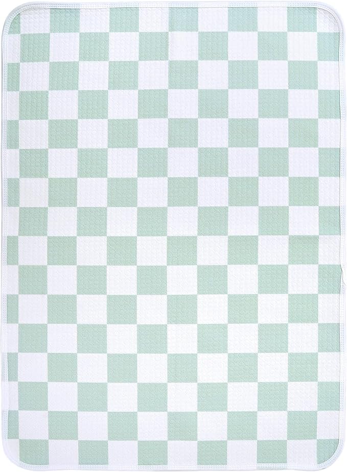haakaa Waterproof Changing Pad Liners, 100% Cotton, Soft & Breathable (1pc, 19.5" x 27.5" Checkered Days)