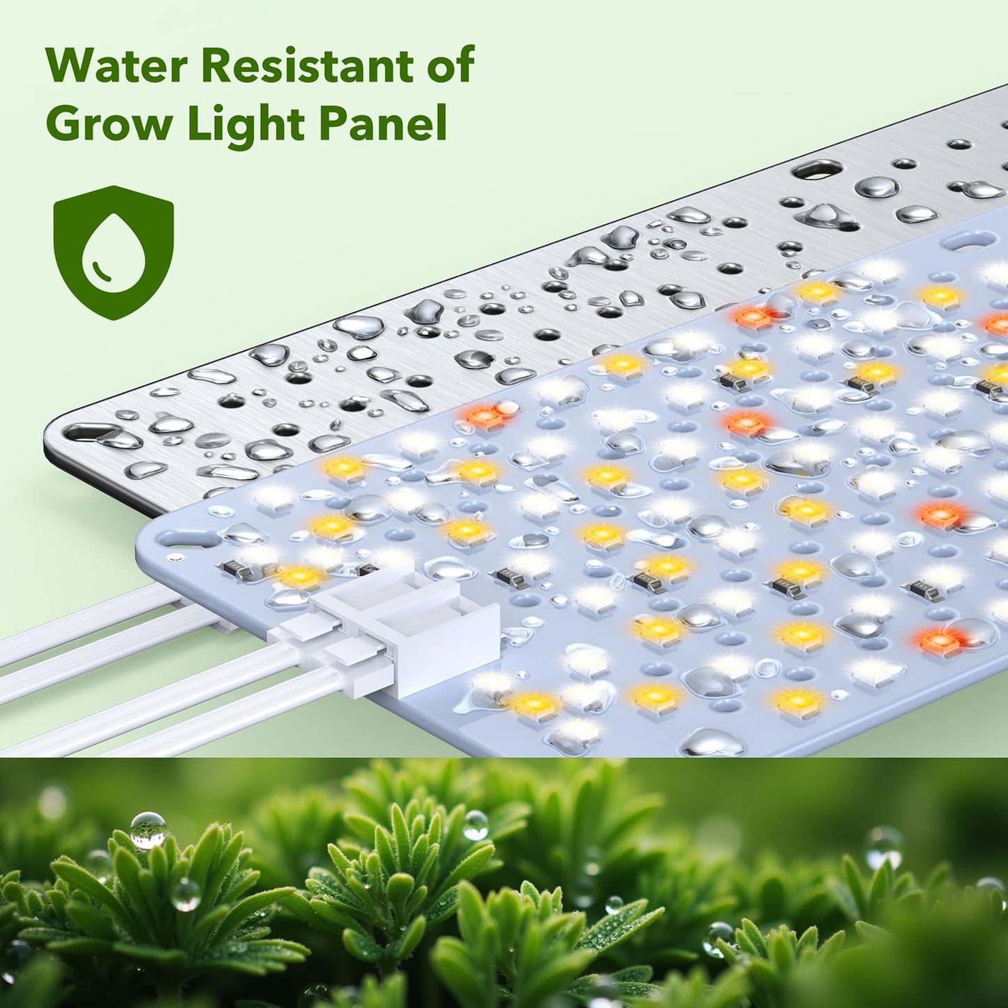 Sdovuerc 36W(Acutal Power) Full Spectrum Grow Lights For Indoor Plants - 4/8/12/16/20H Timer  192 Leds Per Panel  Daisy Chain Wide Lighting Area For Seed Starting(Pack3)