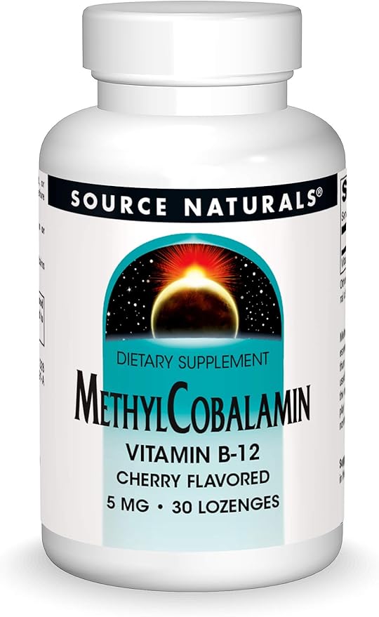 Source Naturals Methylcobalamin Vitamin B-12 5mg Cherry Flavored - 30 Lozenges