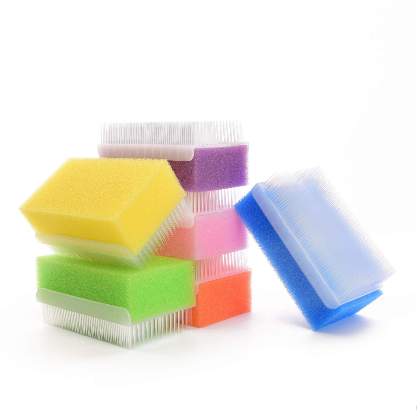 Special Supplies (6 Pack) Baby Bath Sponges Soft Foam Sensory Scrubber with Cradle Cap Bristle Brush - Body, Hair, and Scalp Cle