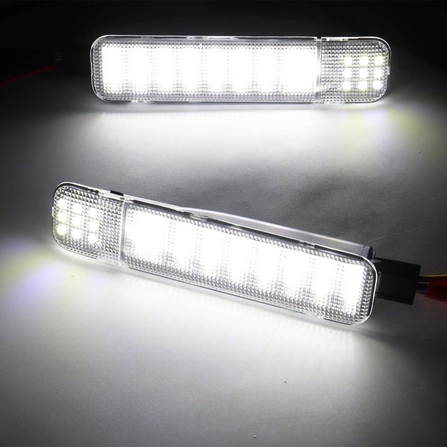 Afeisol White Led Side Door Panel Lights Courtesy Light Fit For Chevy Sierra Gmc C/K  Yukon Silverado 1500 2500 3500 Avalanche  Suburban  Hum-Mer H2 4Pcs Car Interior Panel Lighting