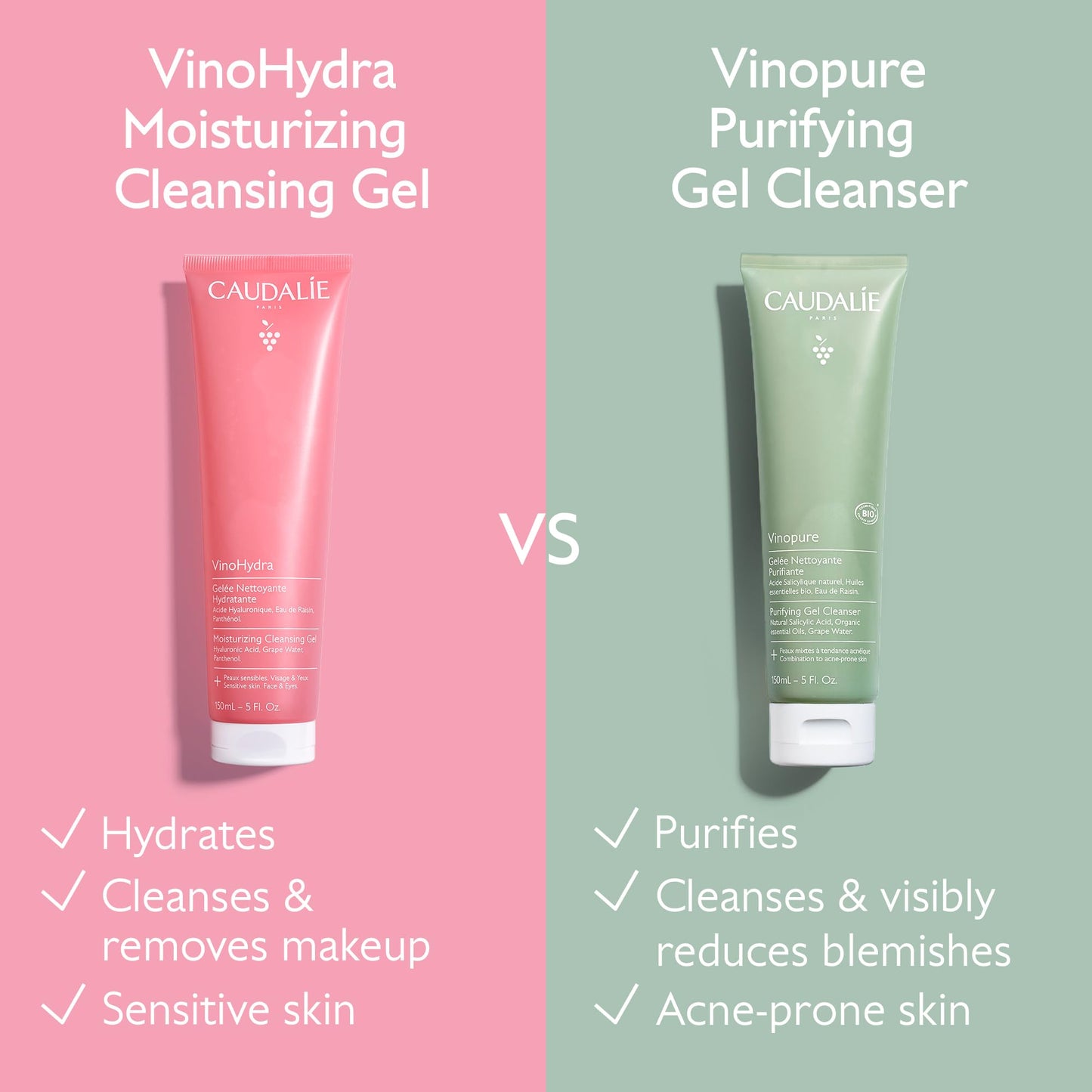 Caudalie VinoHydra Moisturizing Cleansing Gel - 150 mL