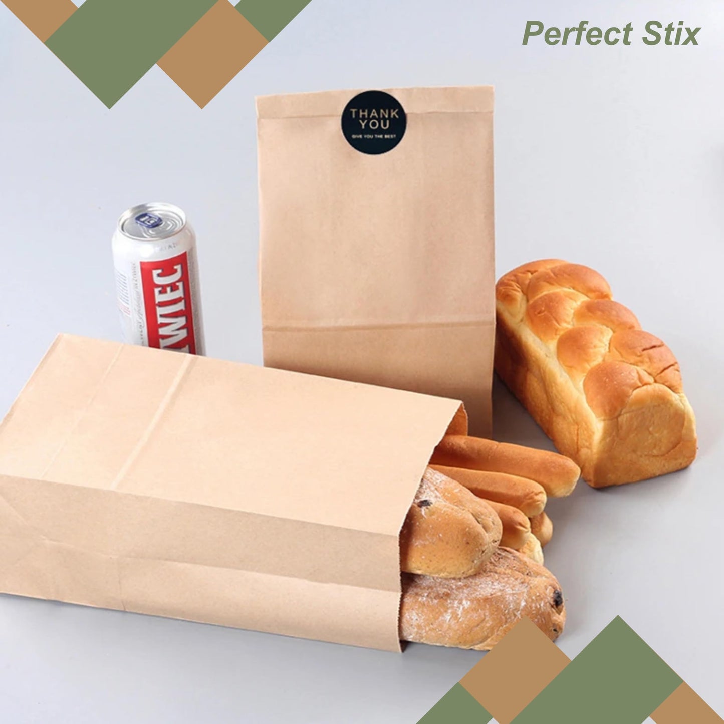 Perfect Stix 2lb Brown Paper Bags- Package of 500ct