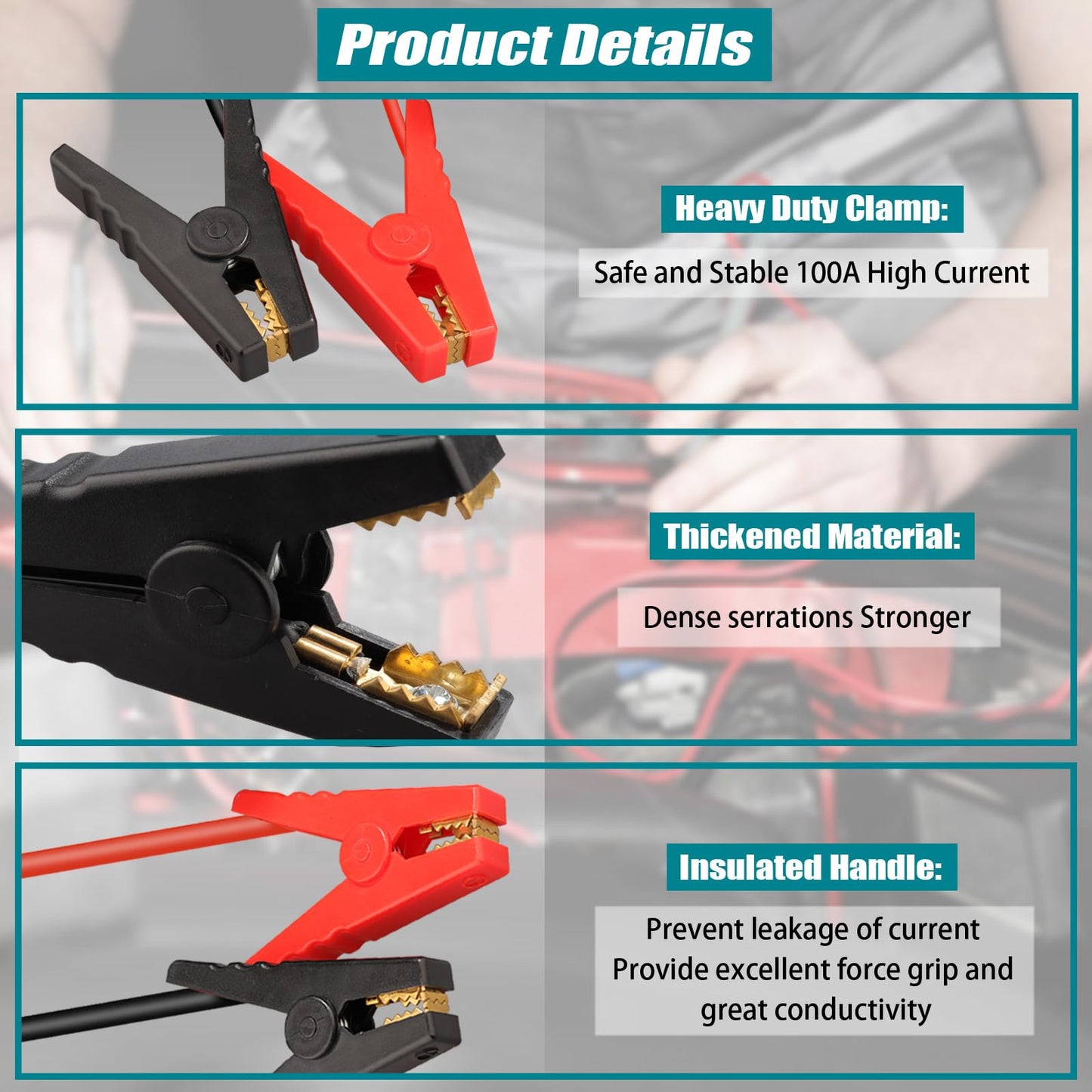 Jump Starter Adapter For Makita 18V Battery, 12V Portable Car Jump Cables, Automotive Booster Cable Adapter, Jump Starting Dead