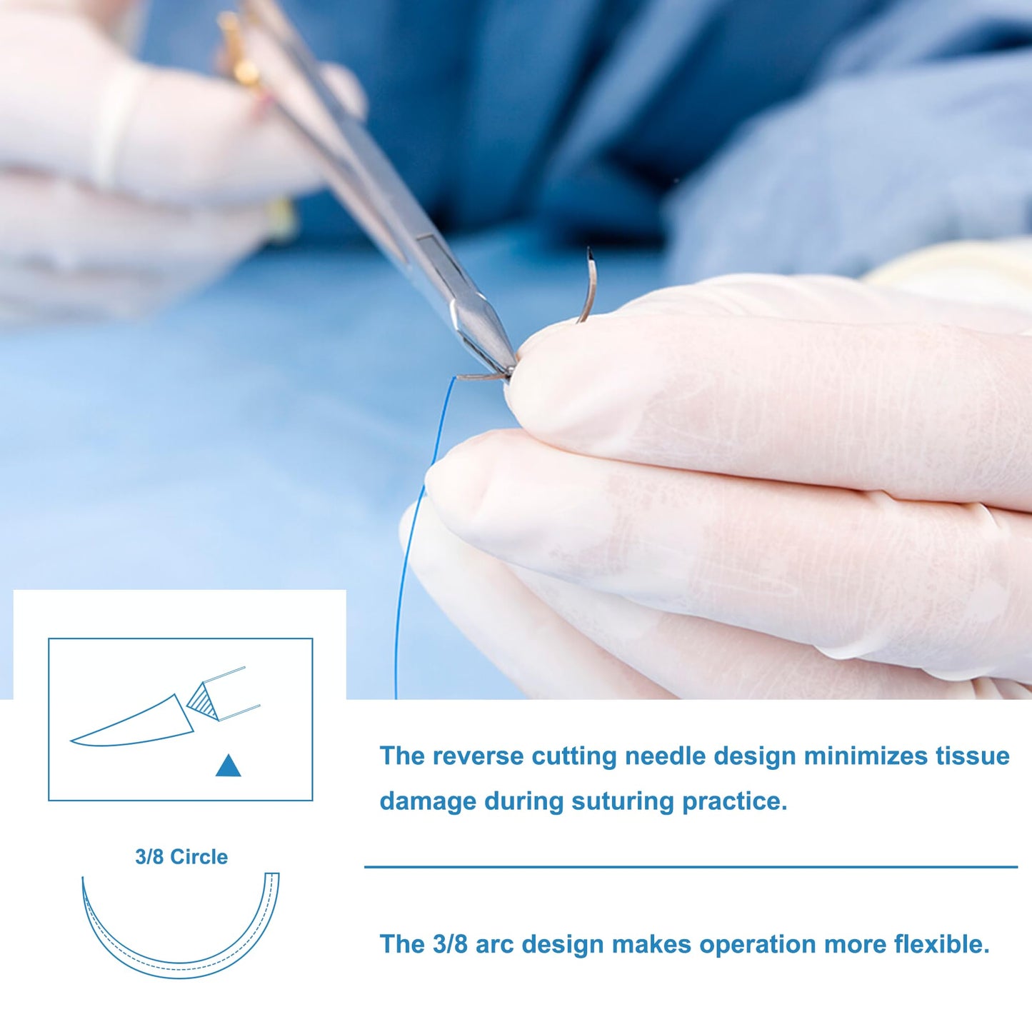 Spectabilis Suture Practice Thread and Needles for Medical Students Training Only (40 Mixed)