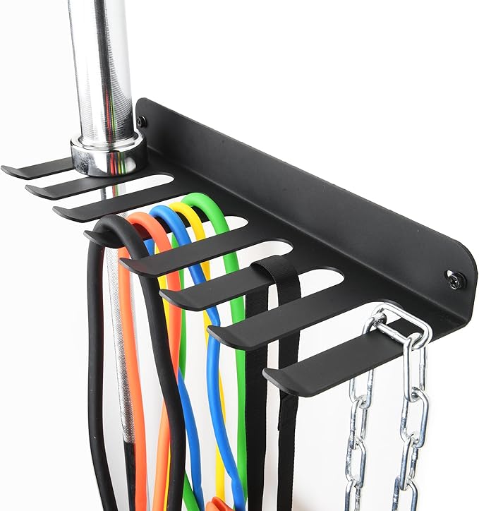 Performance Seven Bars Holder Storage,Custom Powder Coated HEAVY-DUTY STEEL Mount Wall Rack Storage Rack,Weight Room Organ...