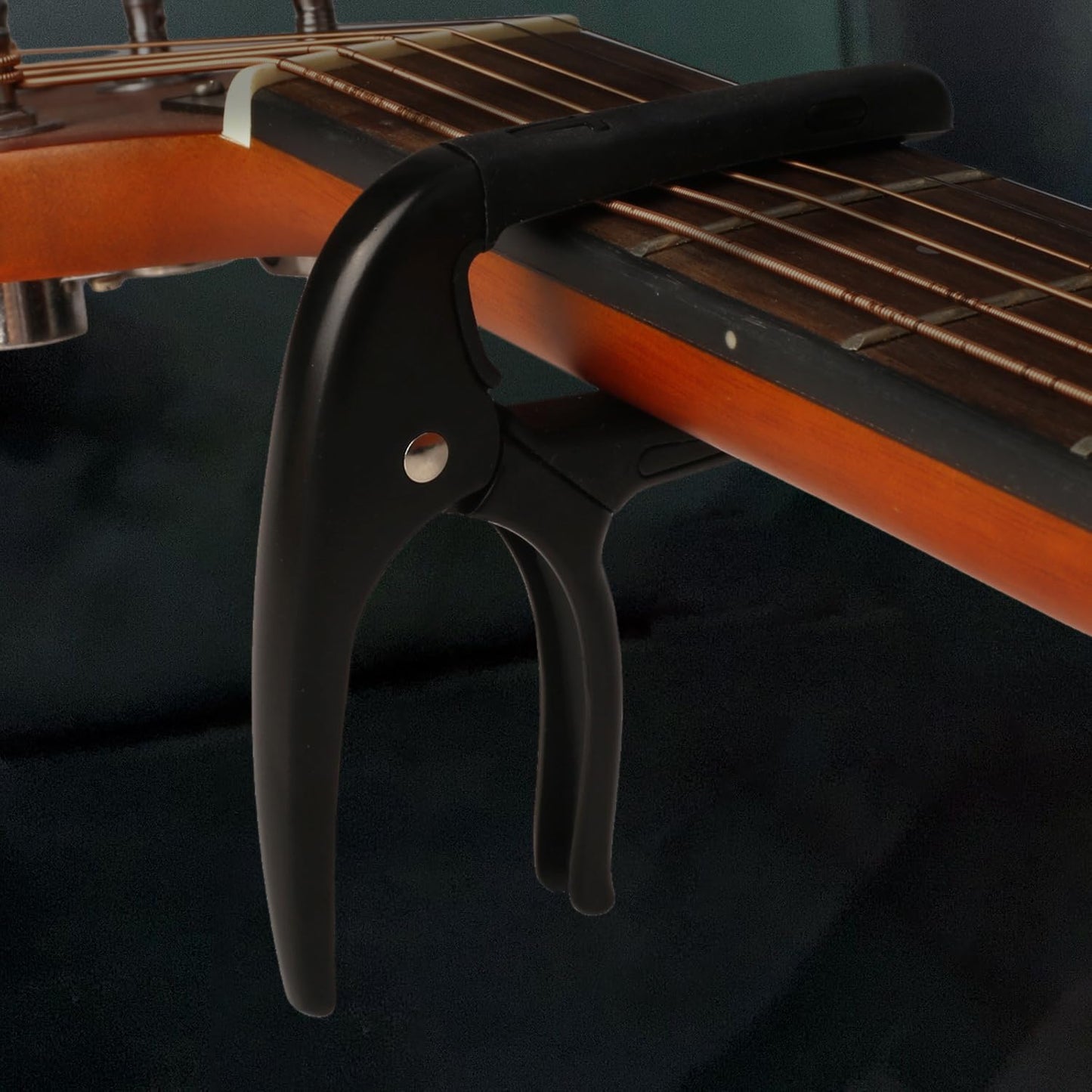 Guitar Capo For Acoustic And Electric Guitars 2 Packs Capo 6-String Acoustic Capo Guitar Accessories (Black-Black)