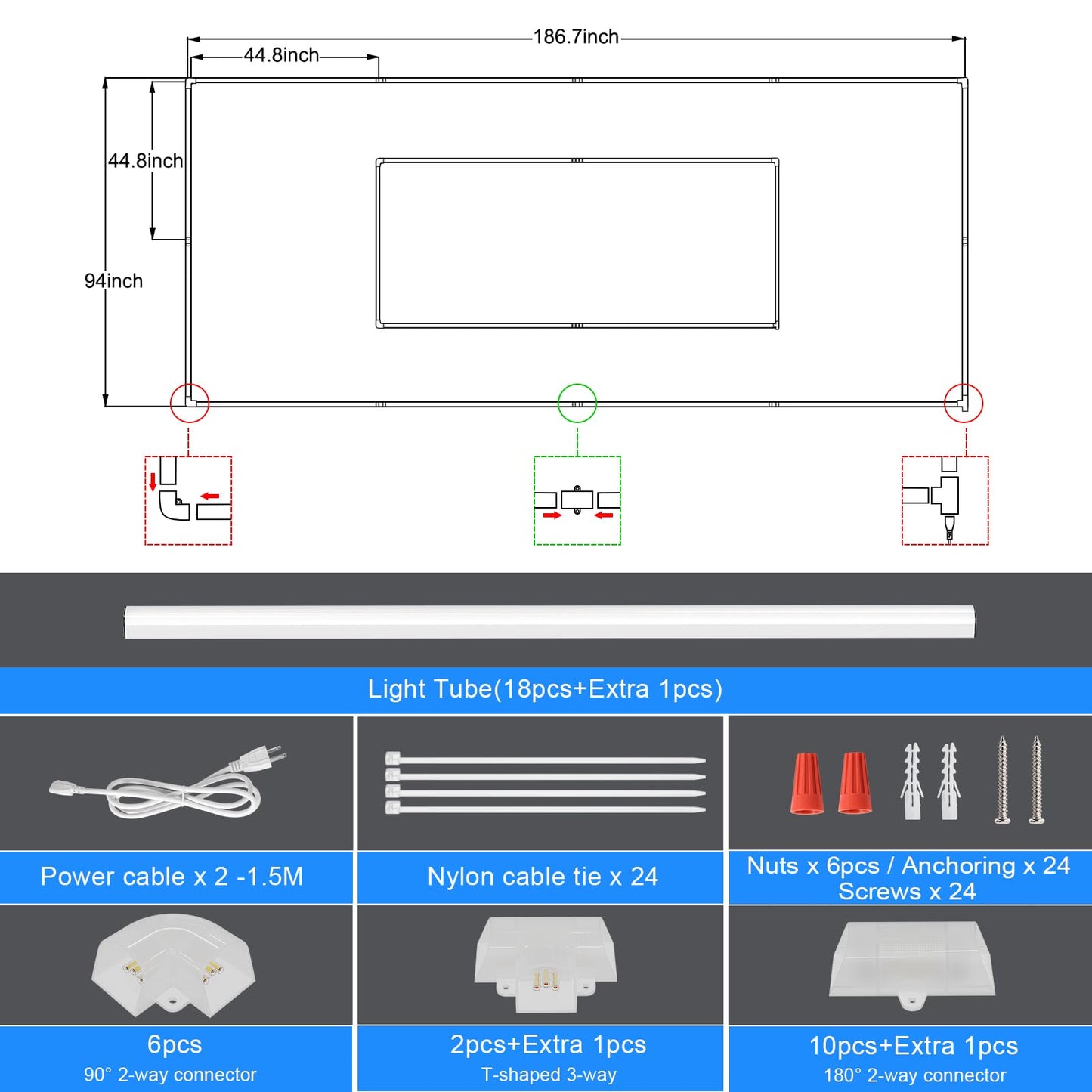Lzhome Led Garage Lights Fixture: High Brightness 39000Lm Led Garage Lighting Ceiling Led Light  Updated 44.8 Inch Large Size Rectangle Light For Garage Shop Workshop Gym Car Detailing