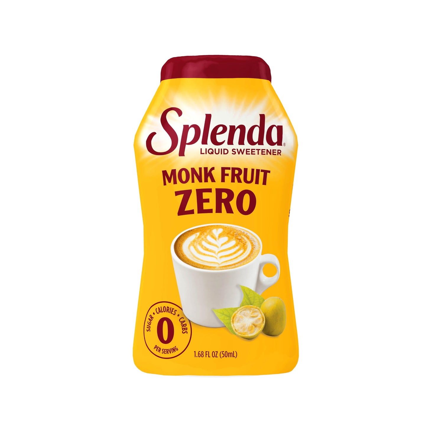 SPLENDA Monk Fruit Liquid Zero Calorie Sweetener Drops, 1.68 Fl Oz