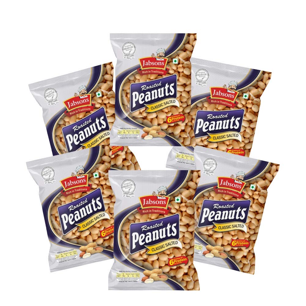 Jabsons Roasted Peanuts Classic Salted 160G (Pack Of 6)