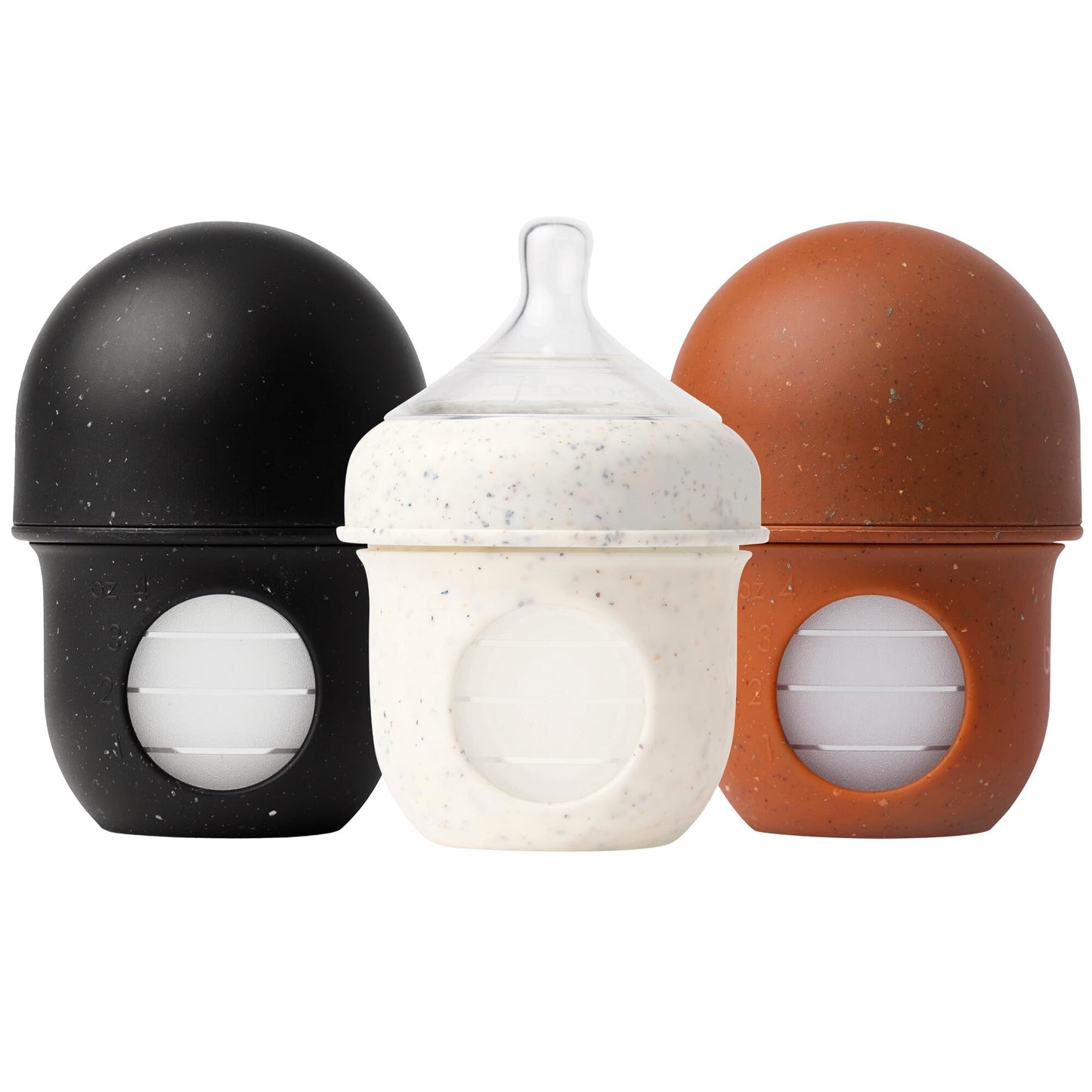 Boon Nursh Reusable Silicone Baby Bottles with Collapsible Silicone Pouch Design - Everyday Baby Ess & Nursh Reusable Silicone Baby Bottles with Collapsible Silicone Pouch Design, Tie dye