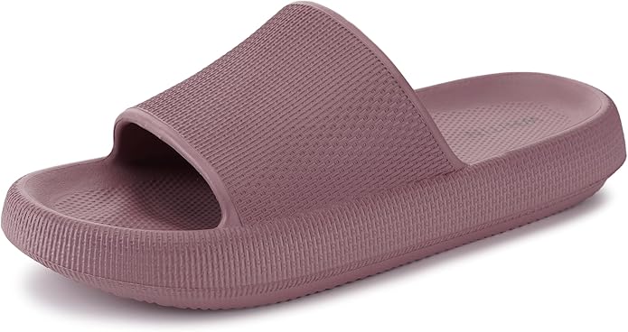 WHITIN Pillow Slippers for Women Non Slip | Cushioned Thick Sole Slides | Quick Drying Bathroom Sandals
