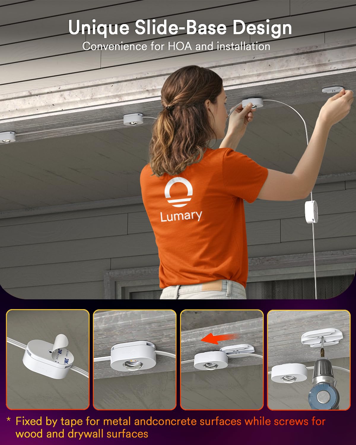 Lumary Smart Permanent Outdoor Lights 2 With Remote & Slide-Base  150Ft With 90 Rgbaicw Leds 5400Lm For Daily & Accent Lighting  110+ Scene For Halloween Christmas Decor  Work With Alexa Google  White