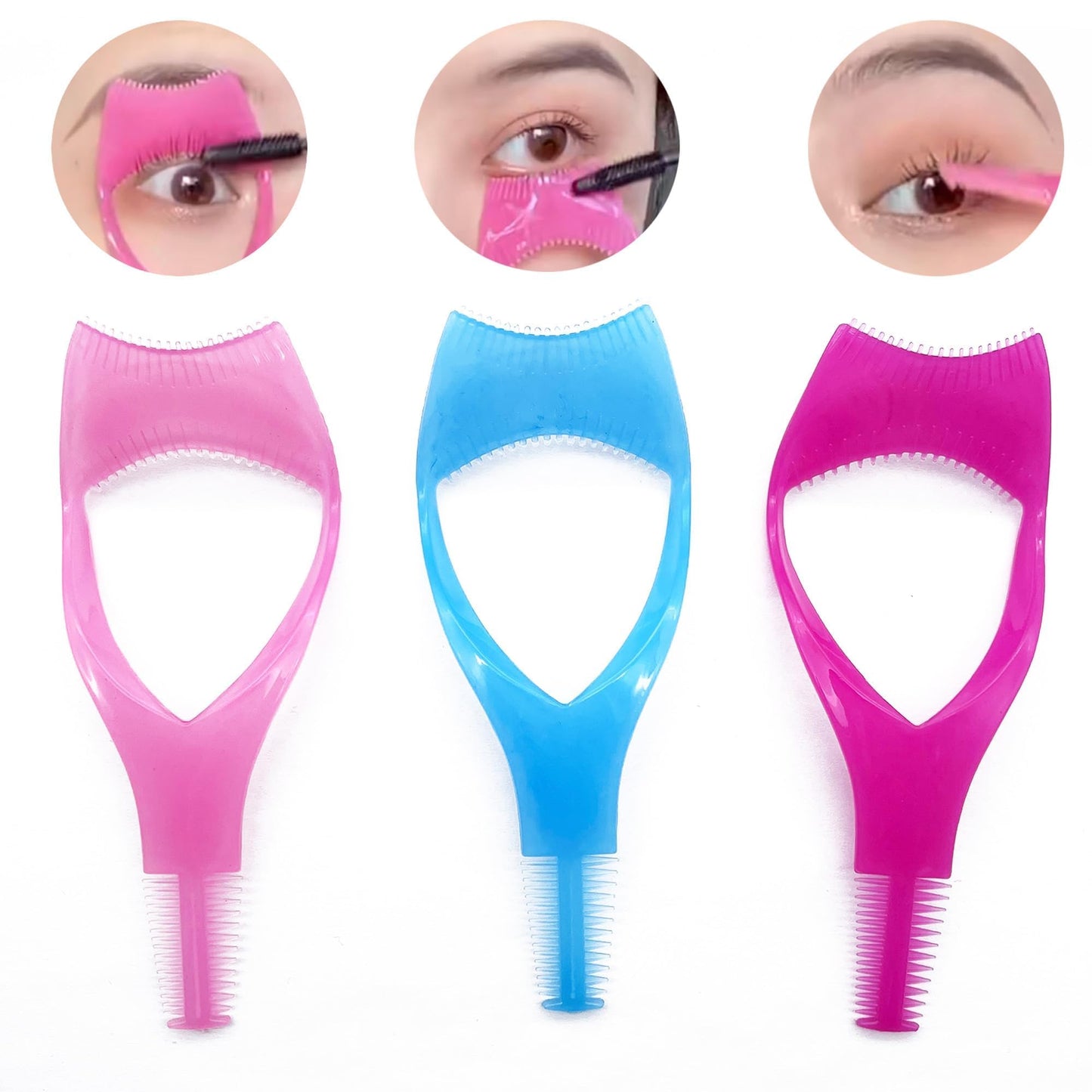 Mascara Shield Lash Buddy Applicator Tool NINGLASH 3 Pcs Lash Applicator Makeup Cosmetic Mascara Guard Eyelash Tool, 3 in 1 Eyel