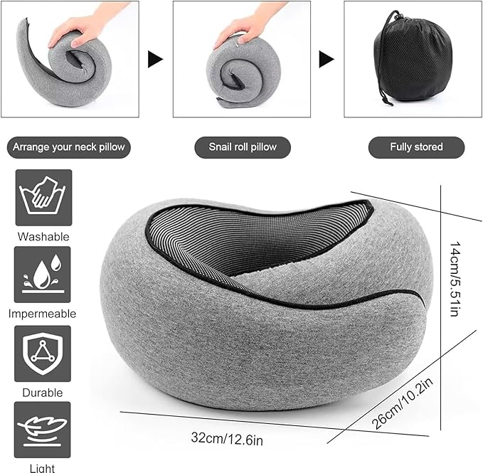 Travel Neck Pillows for Airplanes 2024 New Travel Pillow Neck Travel Pillow Memory Foam Airplane Pillow Soft Airplane Neck Pillow(Dark Blue)