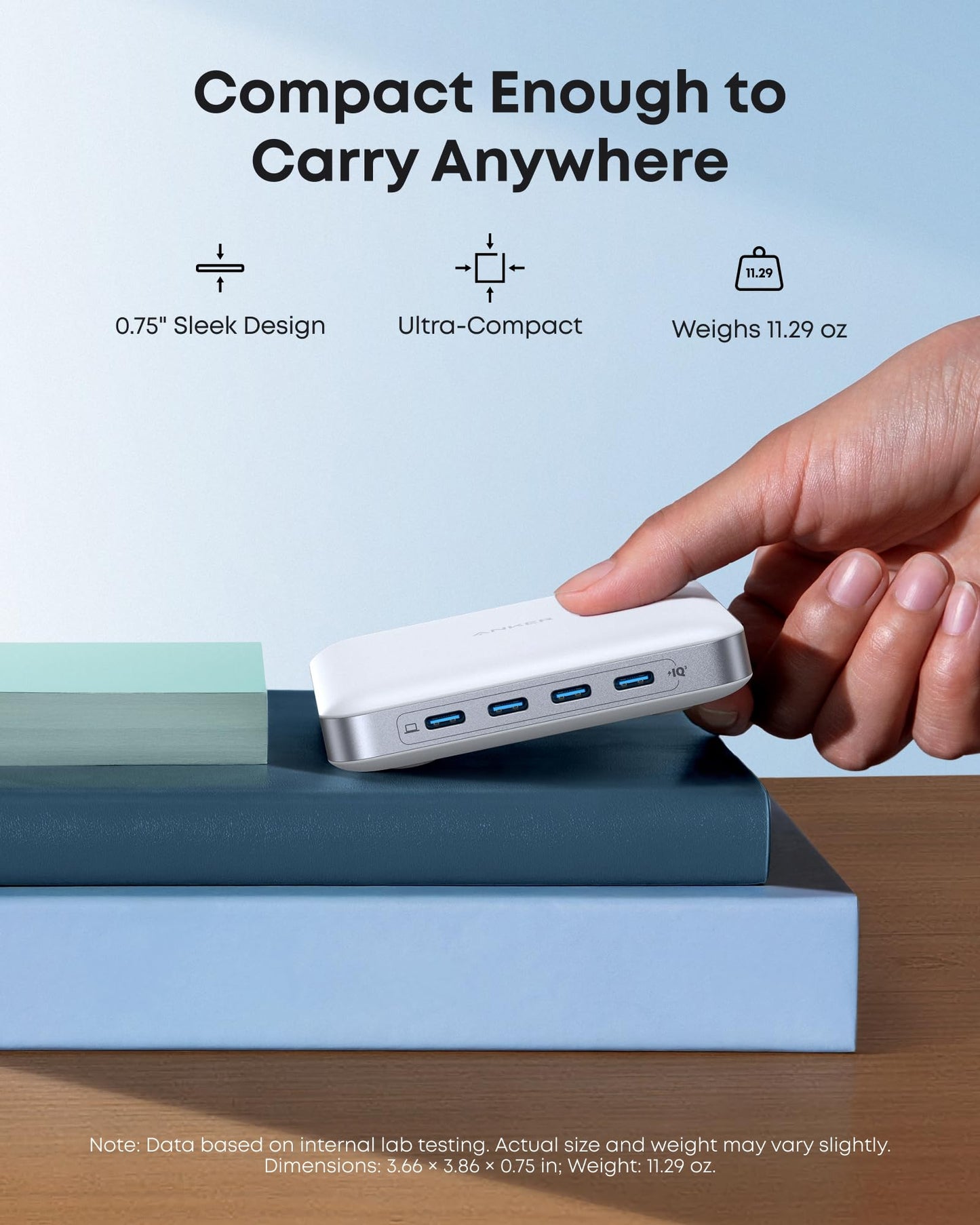 Anker Nano Charging Station, 130W Fast Charging, 6-Port Slim Usb C Charger With 4 Usb C, 2 Usb A Ports, Compact, For Iphone 17,
