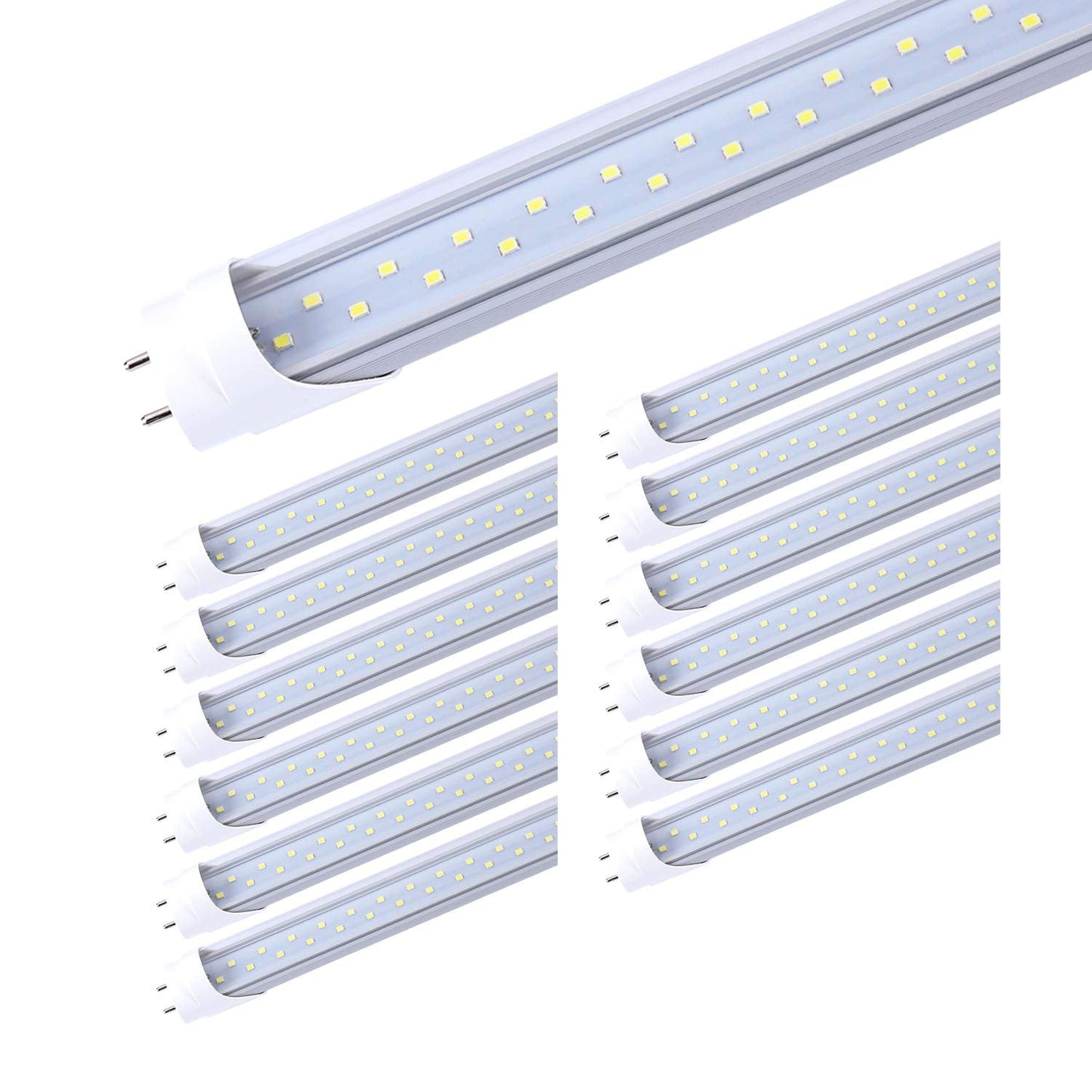 Trlife 4Ft Led Tube Lights, 28W 3360 Lumens, Daylight White 5000K, Clear Cover, 12 Pack, G13 Model, Ballast Removal