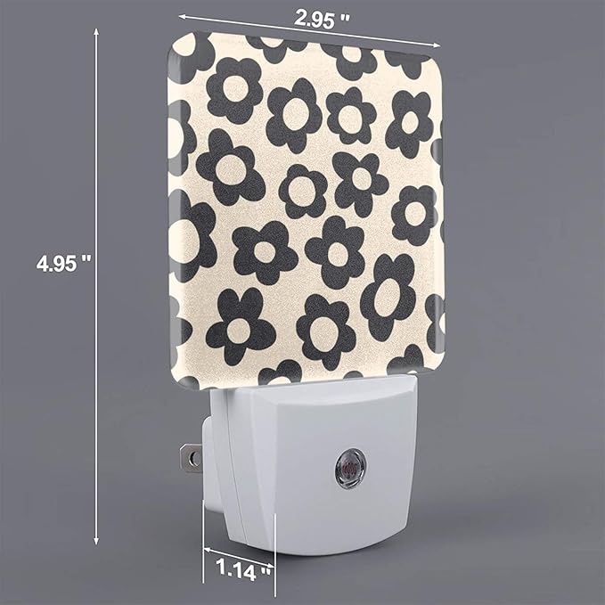 Led Night Light, Groovy Flowers Decorative Plug in Nightlights,with Smart Auto Dusk to Dawn Night Light for Bedroom, Kitchen, Nursery, Bathroom