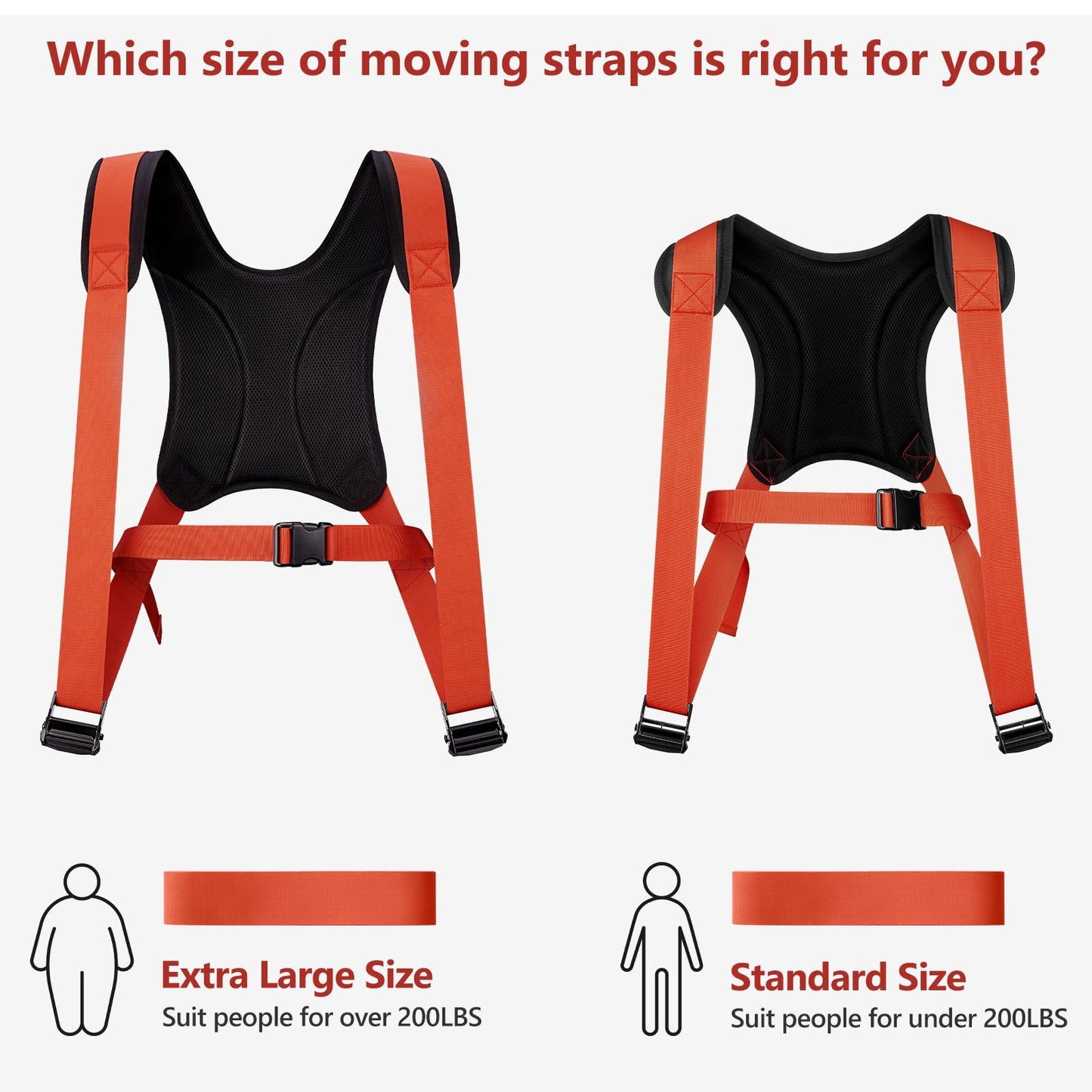 KEDSUM Moving Straps - Lifting Straps Moving for Furniture, 2-Person Lifting & Moving System, Hold Up to 800LBS for Appliances Mattresses Heavy Things, Safely and Easily Like a Pro(with Back Support)