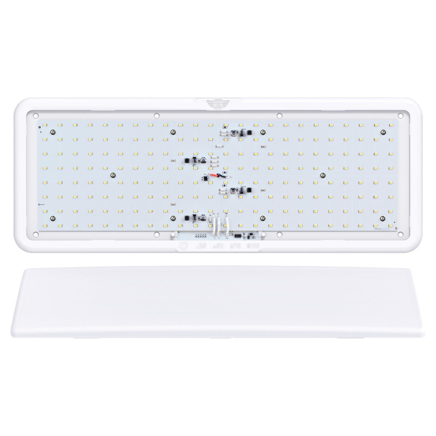 Leisure Led Rv Led Ceiling Light 21 X 8 Fixture 2000 Lumen With Touch Dimmer Switch Interior Lighting For Car/Rv/Trailer/Camper/Boat Dc 12V Natural White 4000-4500K (4 Pack)