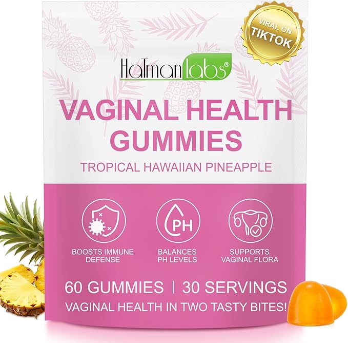 Pineapple Flavor Vital Vaginal Probiotics Source Health Feminine Gummies for Women, PH Balance for Women, Improve Immune, Women's Vaginal Health Supplement, 60 Count (Pack of 1)