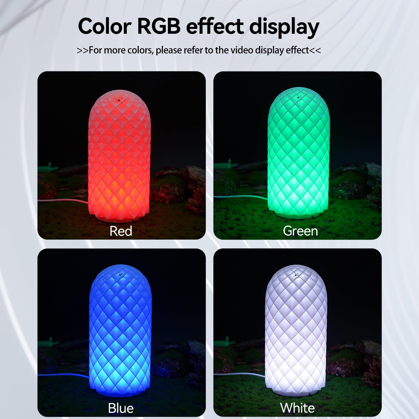 BambooSegD 3PCS Remote Control RGB LED Lamp Kit 001 for Bambu Lab H2D/X1/P1P/A1 Multicolor RGB Includes Button Battery Makerworld for Anycubic Makeronline 3D Printer light DIY Hardware Model Parts USB