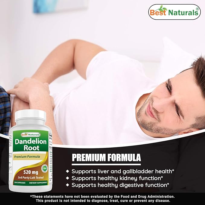 Best Naturals Dandelion Root 520 mg & Vitamin K2 (MK7) with D3