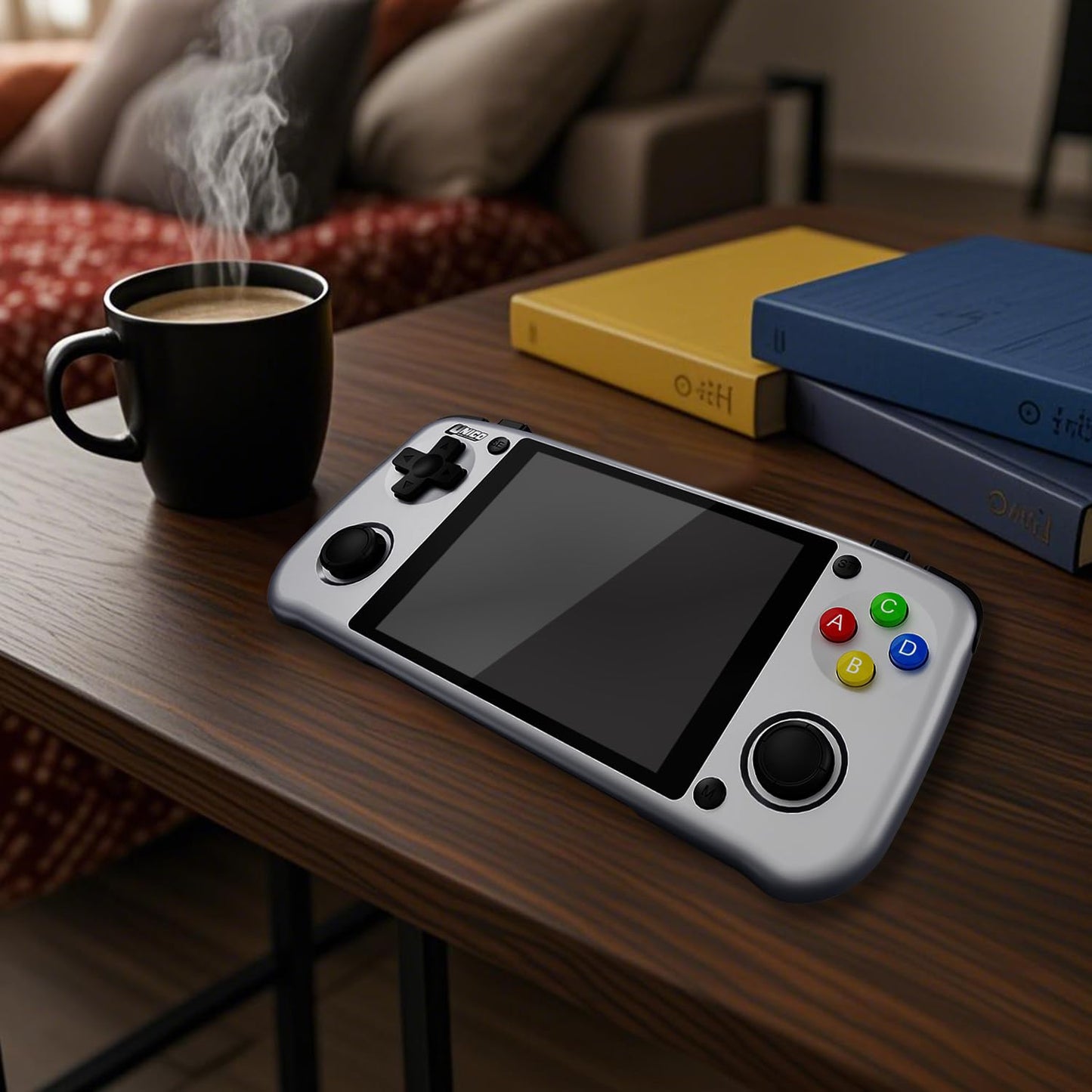 UNICO Game Pocket Player with 40 SNK Classic Games Pre-Installed, Handheld Gaming Console, 3500mAh Rechargeable Battery, Pick up and Play, Ideal for Casual Gamers and Nostalgic Enthusiasts-Gray
