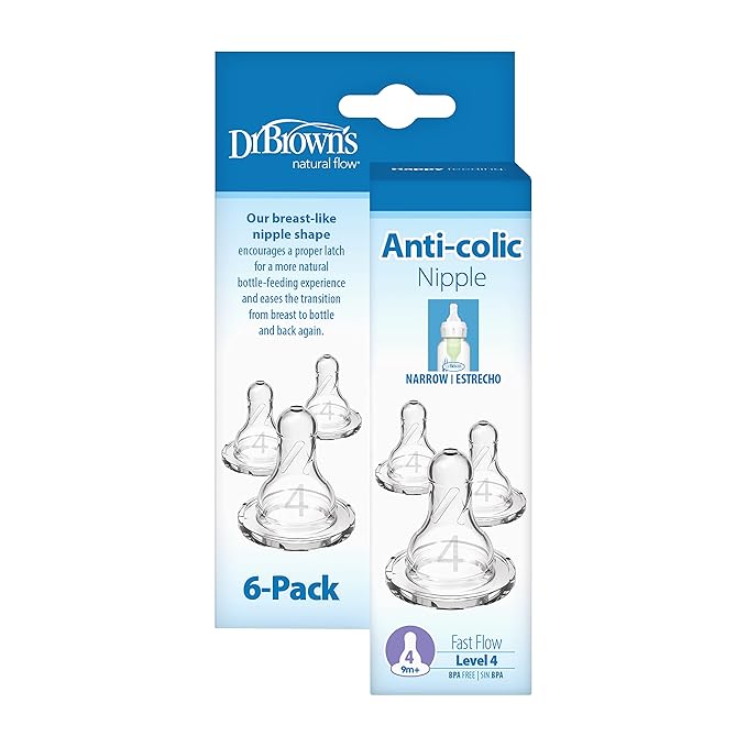 Dr. Brown's Original Nipple, Level 4 (9m+), 6 Count