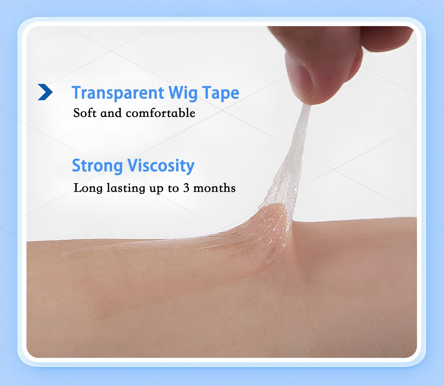 Kneysan Medical Grade Wig Tape - 3/4''x12Yards Double Sided Adhesive, 4-Week Hold for Lace Front Wigs/Toupees, Hypoallergenic &