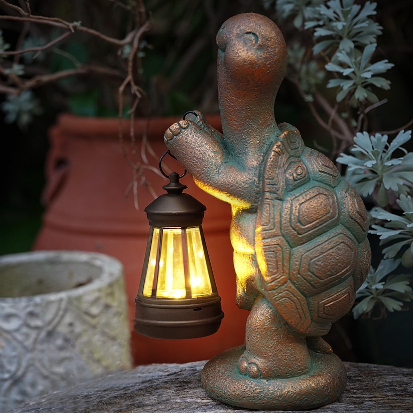 Turtle Solar Powered Outdoor Garden Statue  Resin Statue With Solar Light Lantern  Decorative Lawn  Yard Outdoor Turtle Decoration. Unique Home Decoration  Gifts For Women
