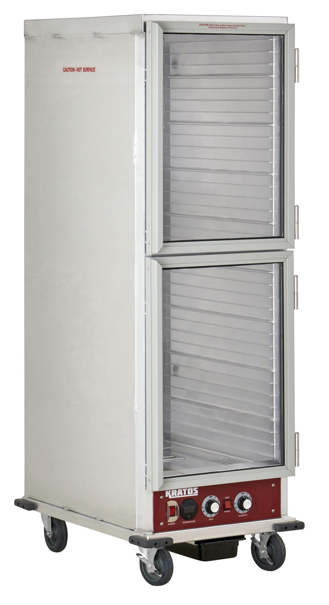 Kratos Full Size Commercial Insulated Holding and Proofing Cabinet with Clear Dutch Doors, Holds 36 Full Size Sheet Pans, 120V, 1440W (28W-603)