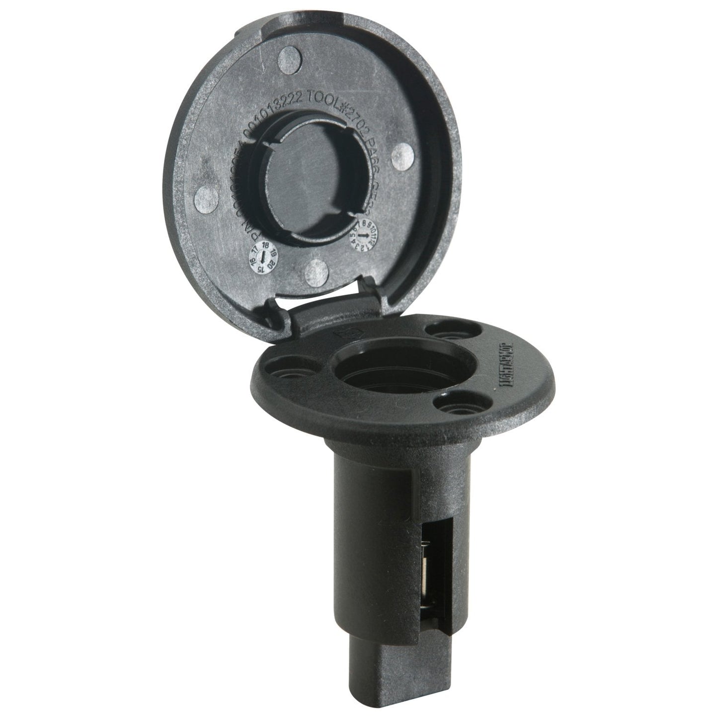 Attwood Lightprotective covering Plug-In Base - 2 Pin, Black Electric Connector