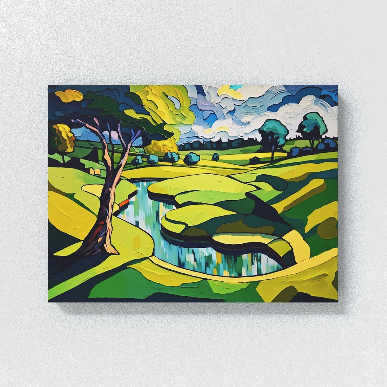 Sense Canvas Golf Course 20 Canvas Art - Home Decor Wall Art Print Poster Painting Small 16x12 / 1.5"