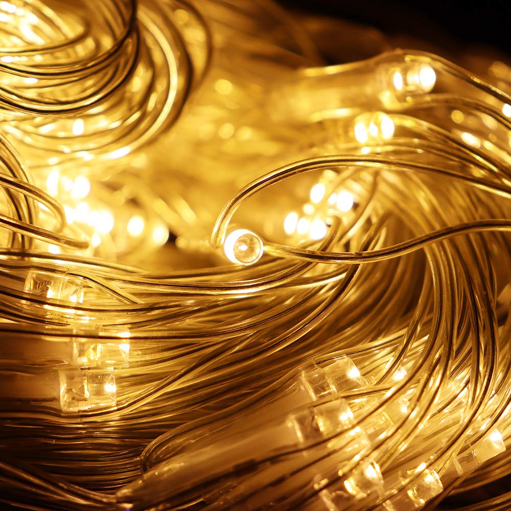 Vicila Net Light Mesh Lights  240Led Timer Tree Warp Fairy Lights Outdoor Pulg In Hanging String Light For Christmas  Halloween  Garden  Walkway  Bushes Decor-9.8Ft X 6.6Ft(Warm White)