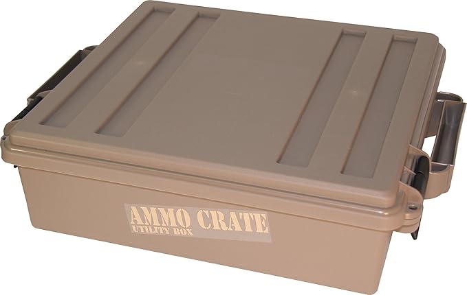 MTM ACR5-72 Ammo Crate Utility Box, Ammo, survival or hunting gear storage, O-Ring seal for water resistant dry storage, Double padlock tapped for security, Carries 85lbs of gear