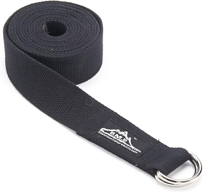 Black Mountain Products BMP Yoga Exercise Strap for Stretching & Flexibility