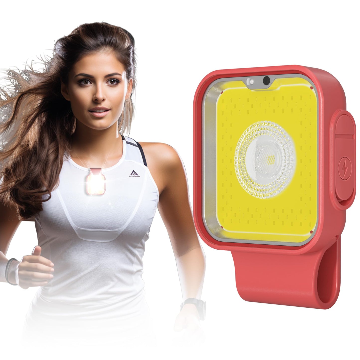 Yls Running Lights For Runners  Rechargeable Clip On Light With 12 Lighting Modes  Led Night Safety-Light For Walking  Camping  Hiking  Jogging  Outdoor Adventure  Red