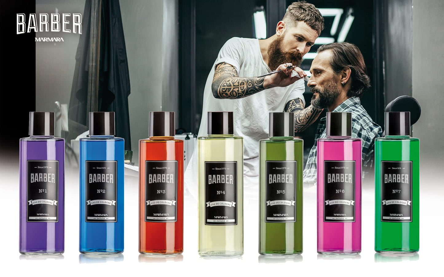 Marmara Barber Cologne - Best Choice of Modern Barbers and Traditional Shaving Fans (No 6 New Series, 500ml x 1 Bottle)
