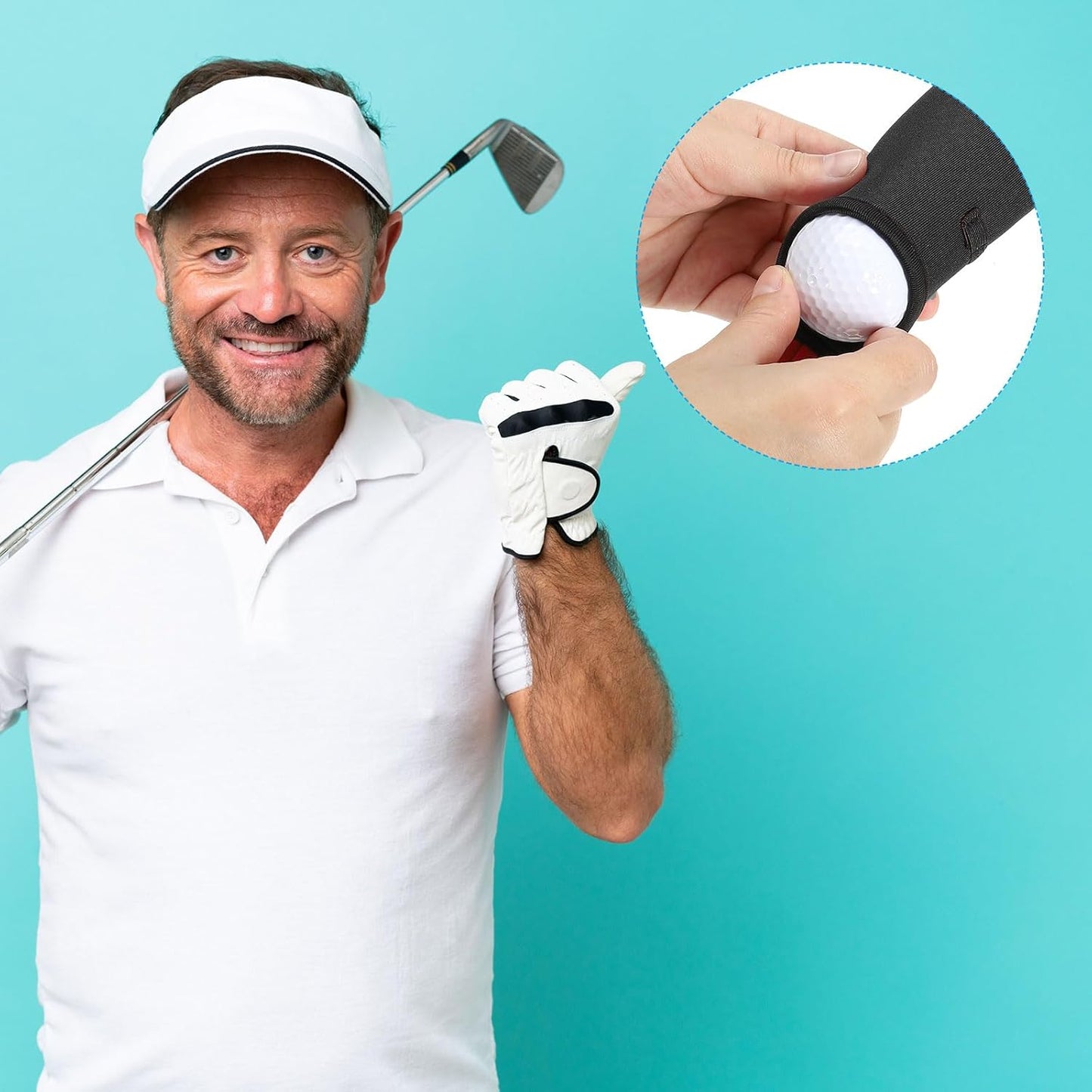 PATIKIL Golf Ball Carry Bag, Golf Tee Holder Pouch Portable Neoprene Golf Ball Holder with Clip for Men and Women Storage Gifts