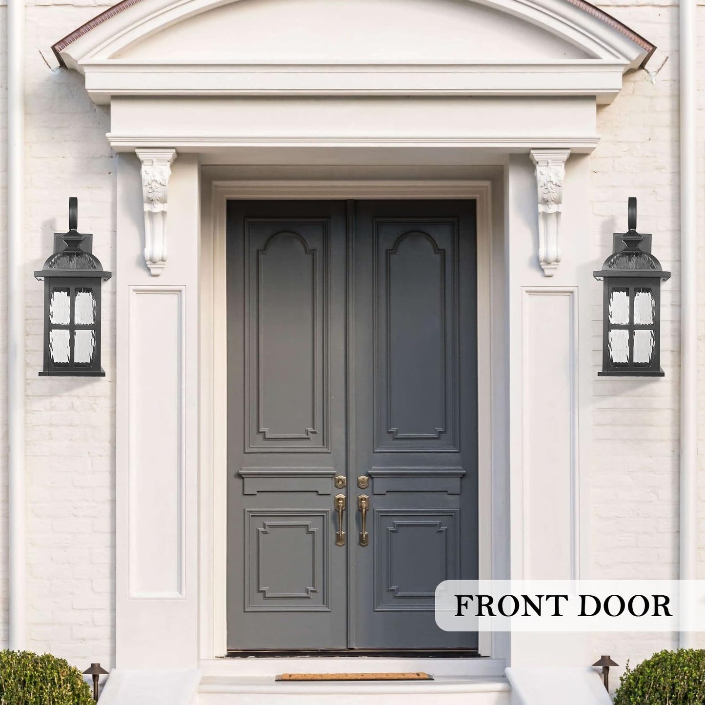 Darkaway Large Outdoor Wall Light  22Inch Exterior Light Fixture With Water Ripple Glass  Aluminum Outside Lights Sconces Exterior Lighting For House Porch Patio Doorway Garage