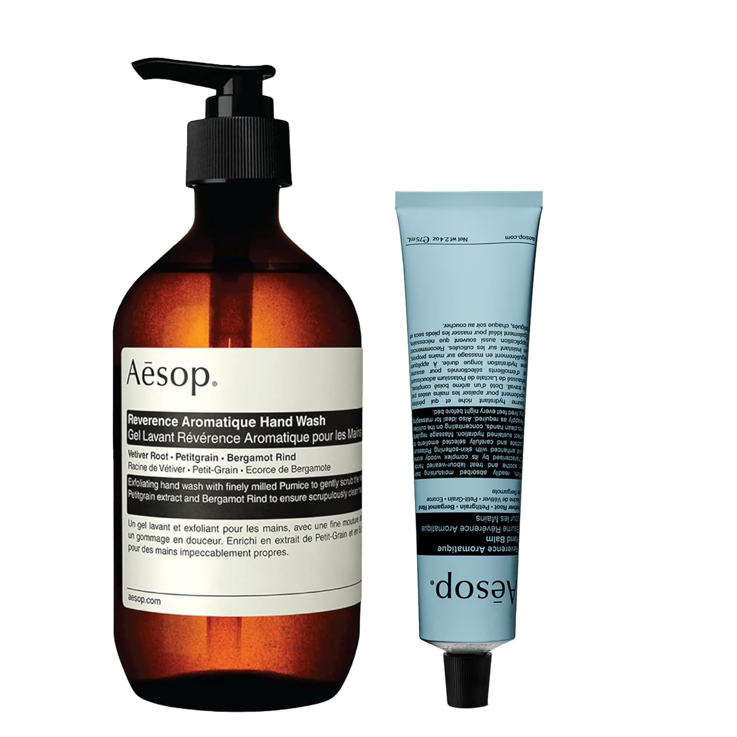 Aesop Reverence Aromatique Exfoliating Hand Wash + Hand Balm Set | Cleanse and Exfoliate the Hands | Paraben-Free, Cruelty-Free