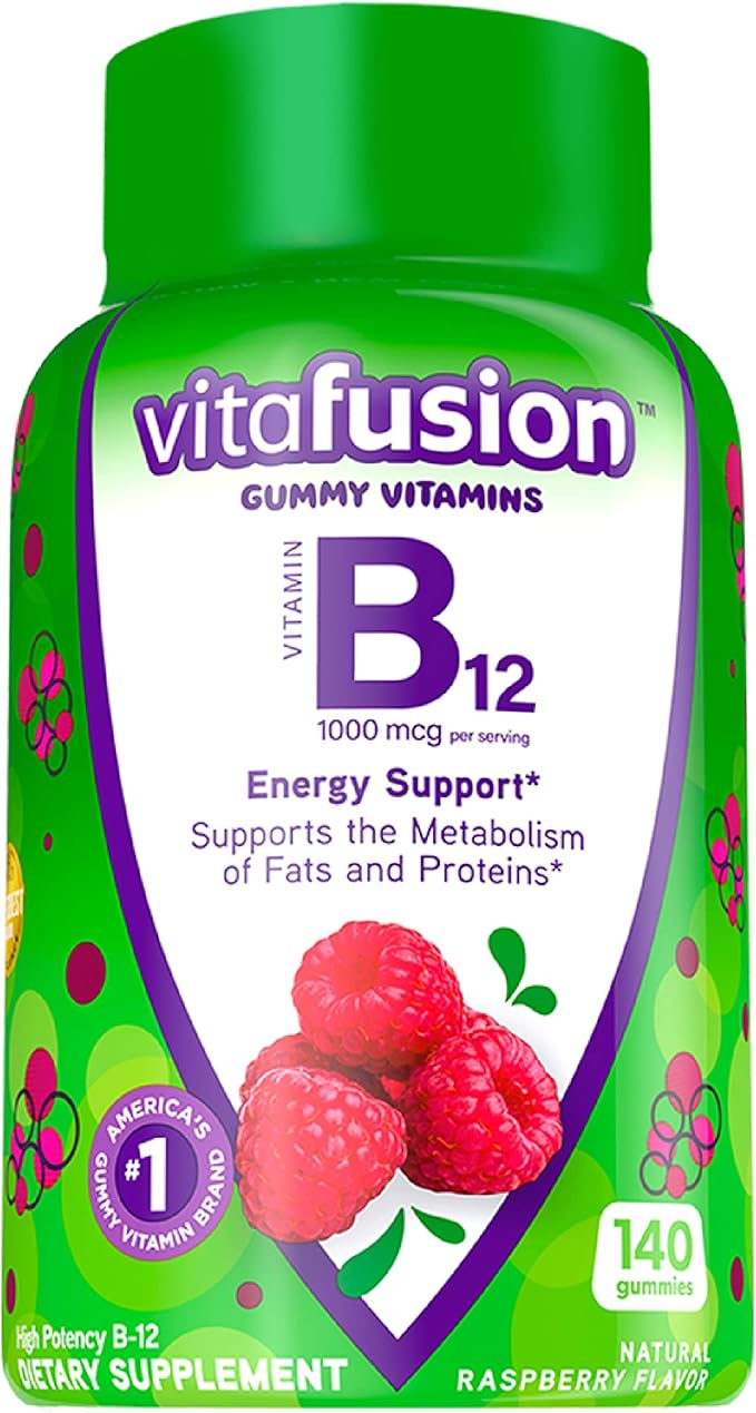 Vitafusion Vitamin B12 for Energy Metabolism, Multivitamin Plus Immune Support Gummies with Vitamin C, Zinc - 140 + 90 Count